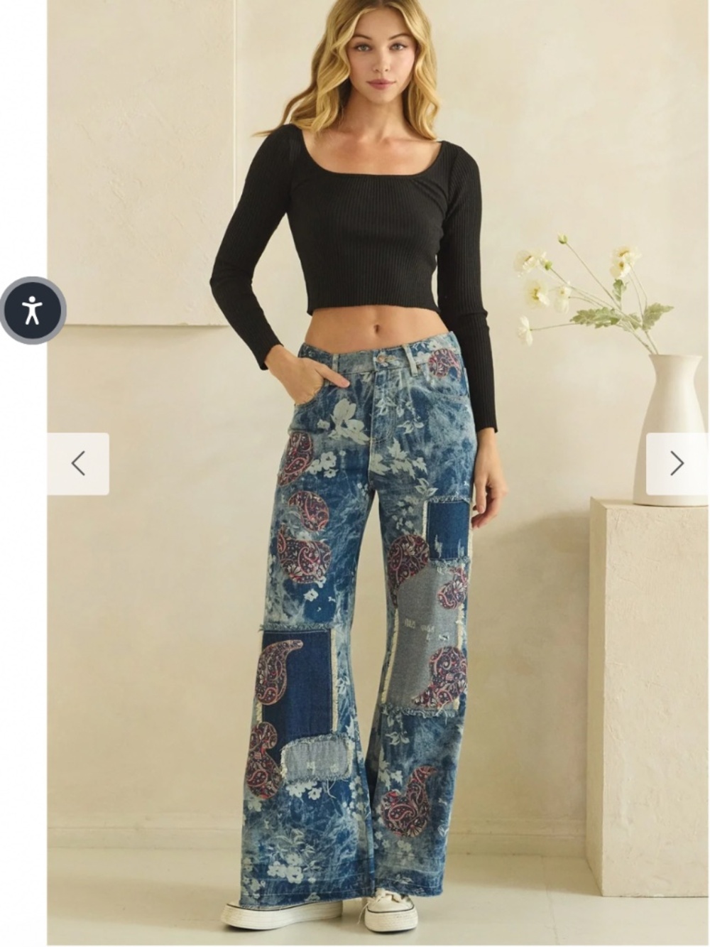 ❤️ OLi & Hali “PRESTON“ Oli and Hali PAISLEY PATCHWORK PANTS JEANS 59